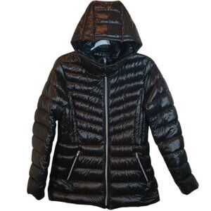 Cole Haan Women's Puffer Active hoodie jacket in Black size Small